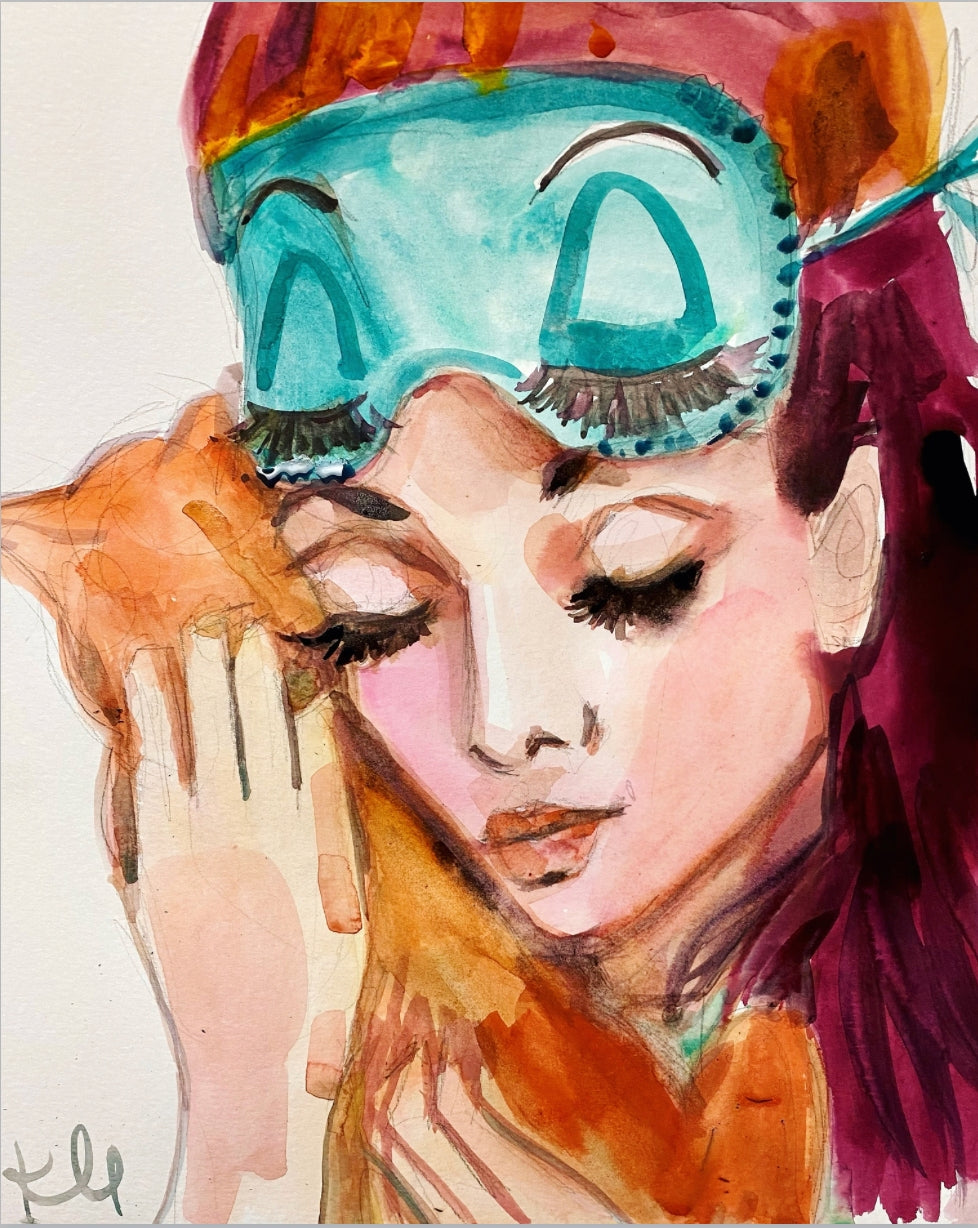 Audrey with Cat Print