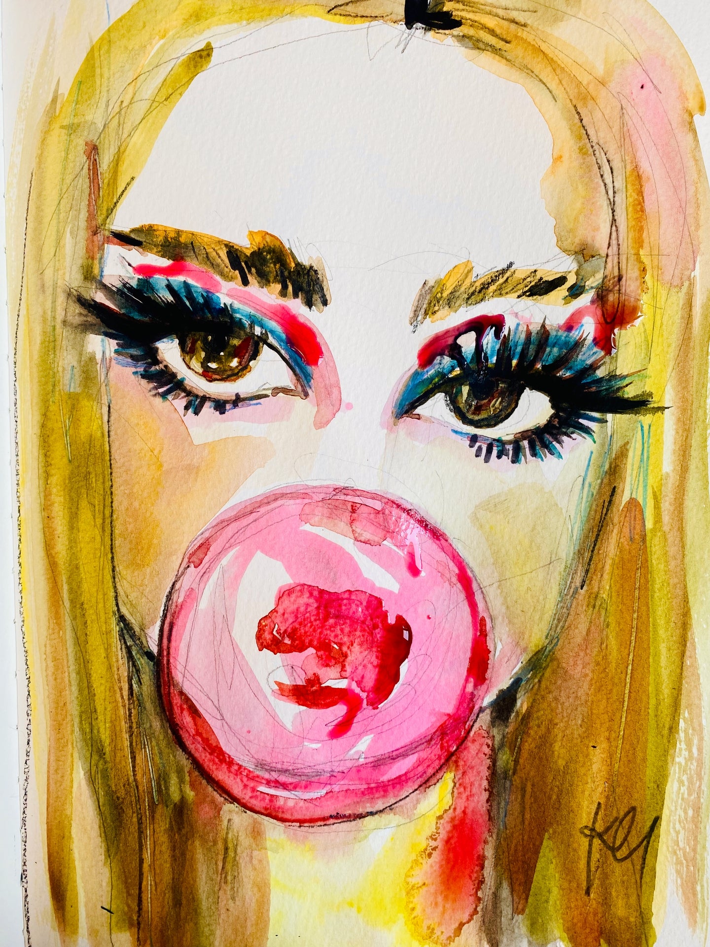 Lily Rose Bubble Print