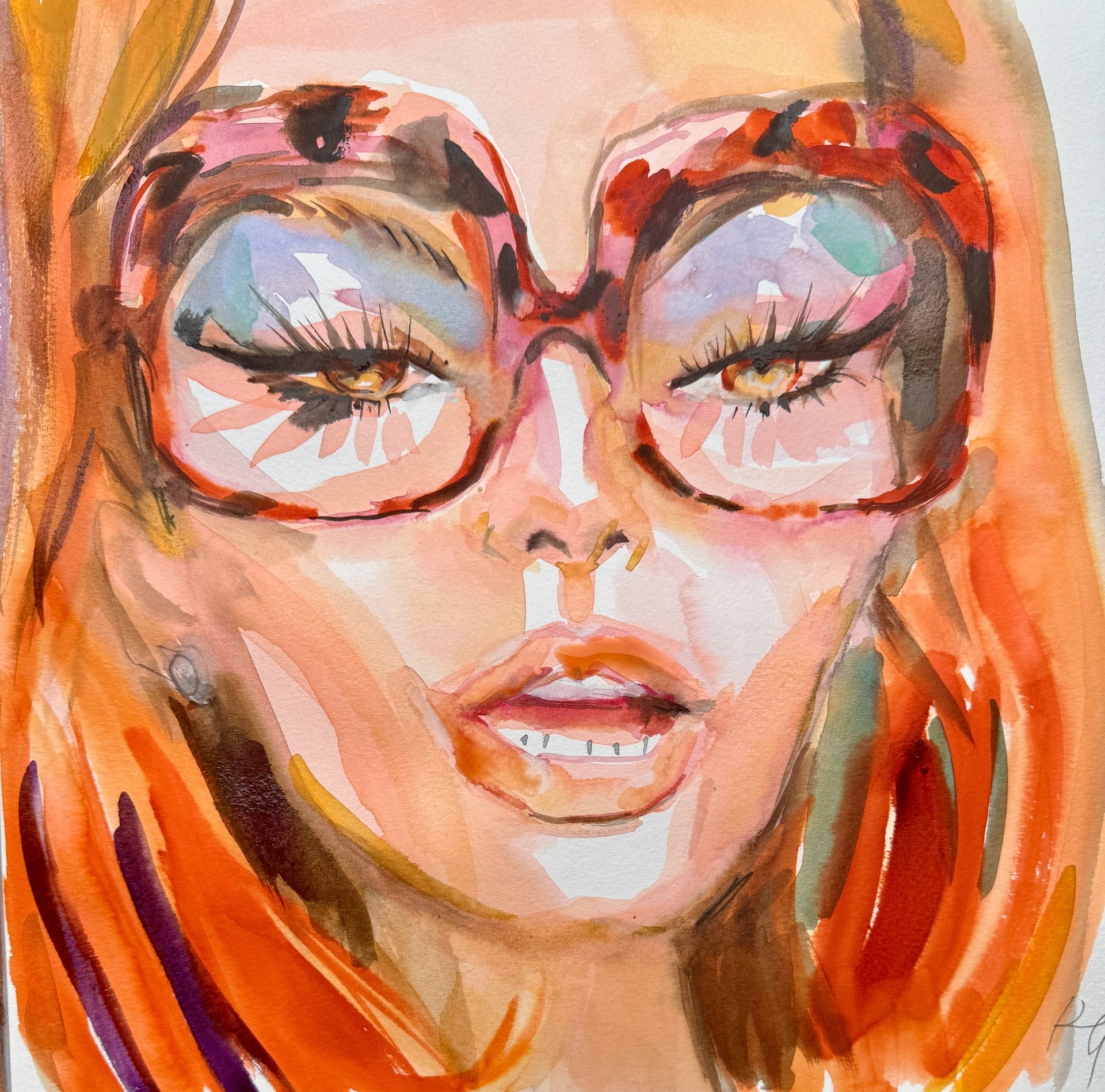 Tortoise Glasses Print