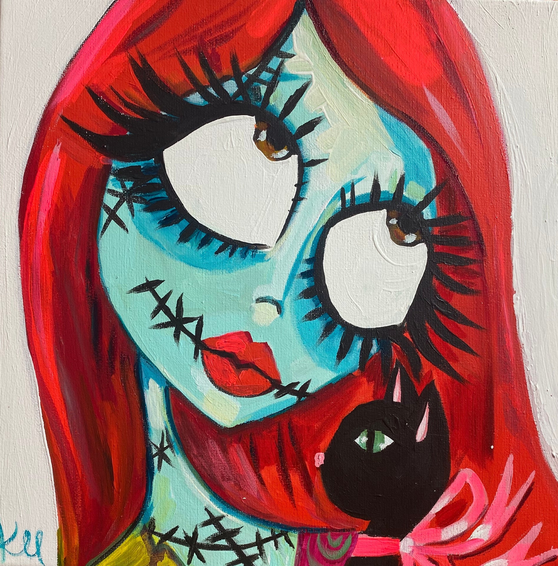 Sally and Cat Print
