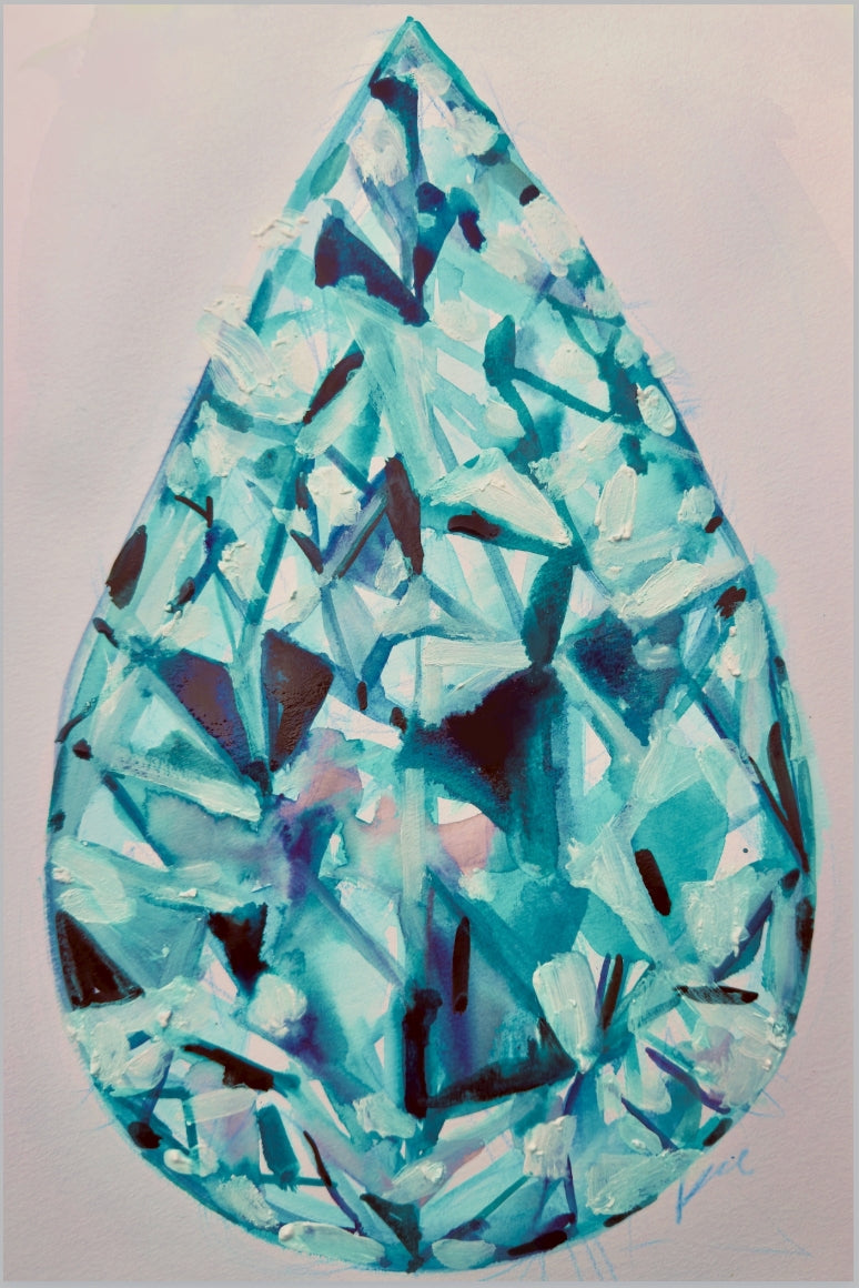Glowing Diamond Print
