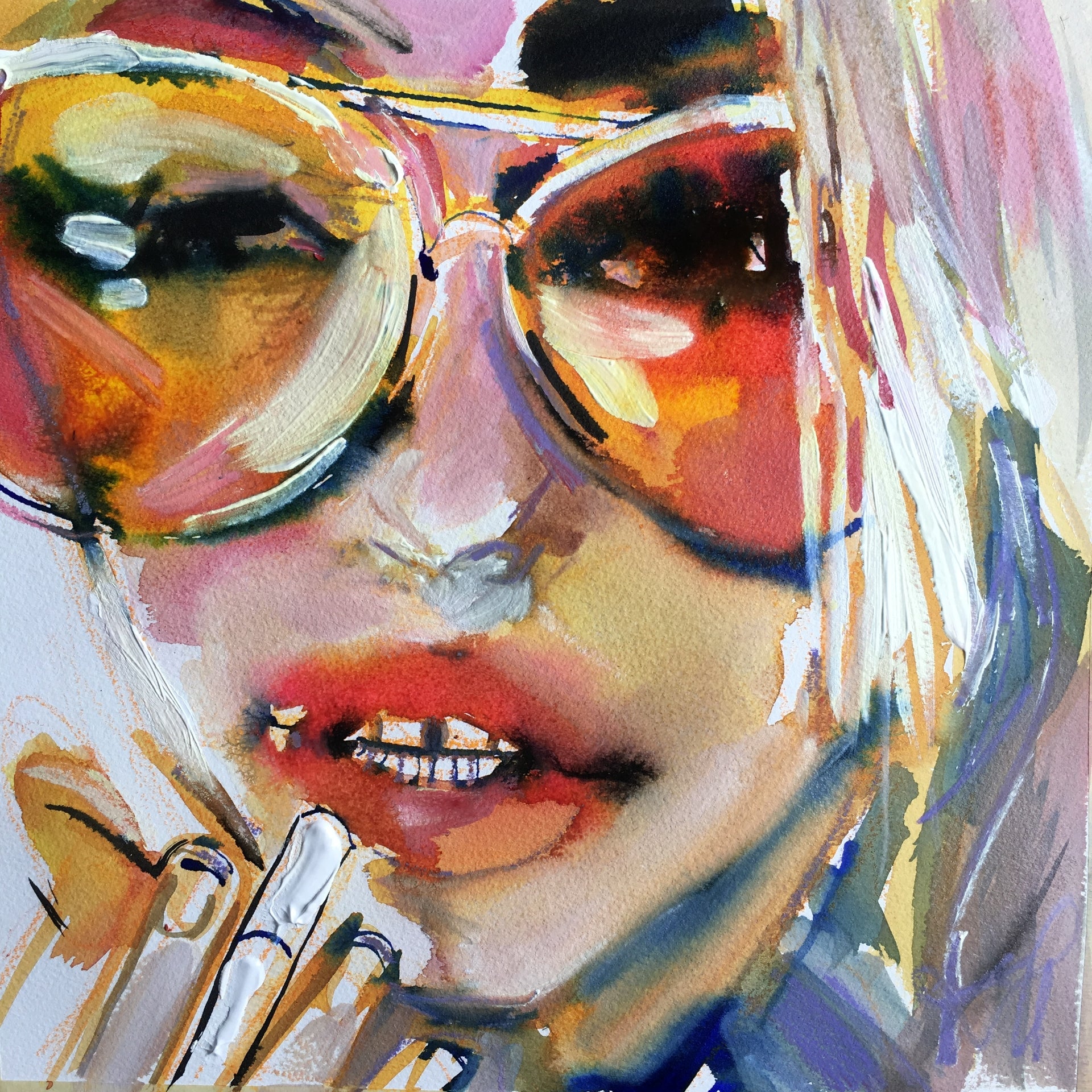 Sunglasses and Smoking Print