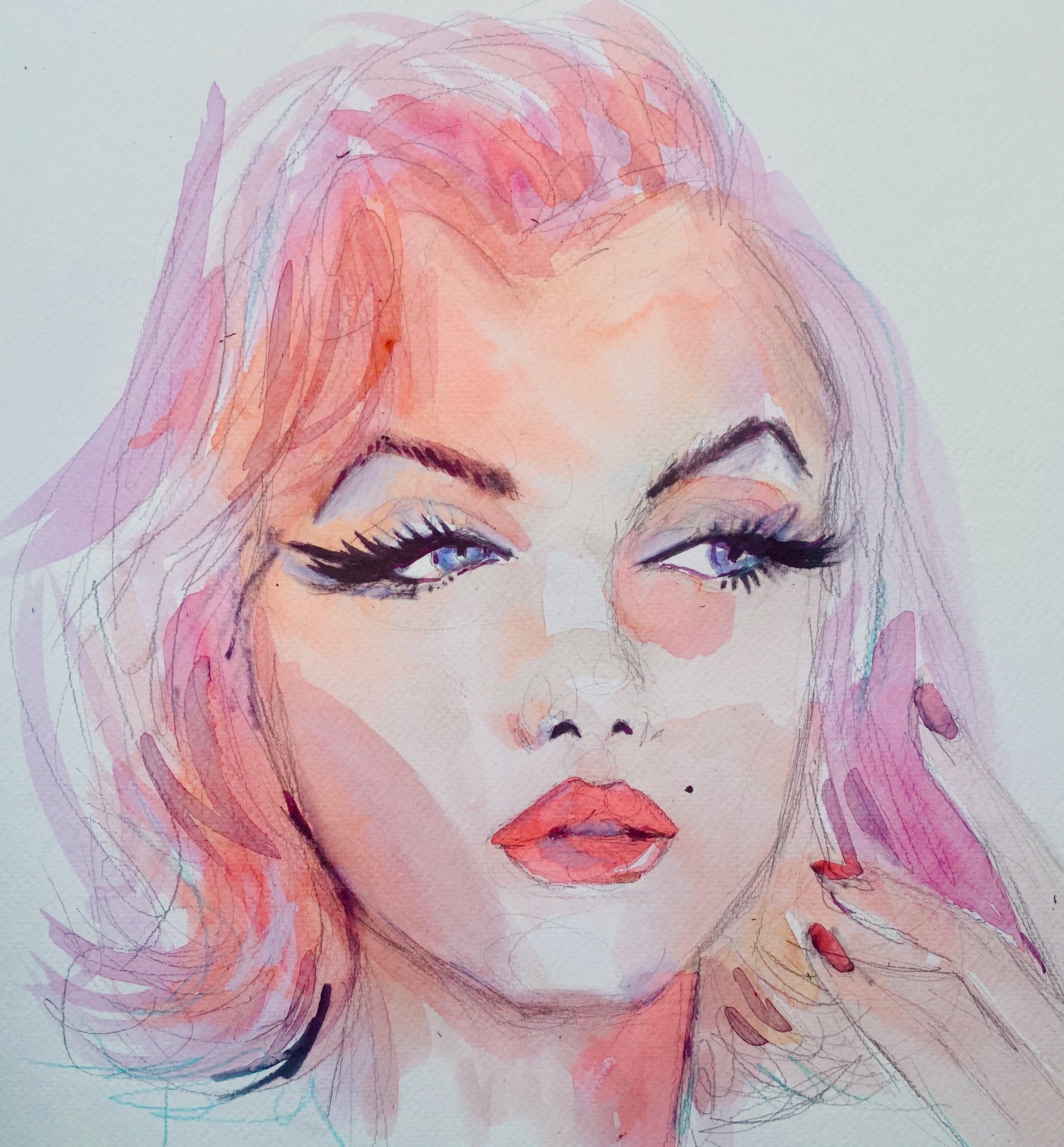 Pink Marilyn Print