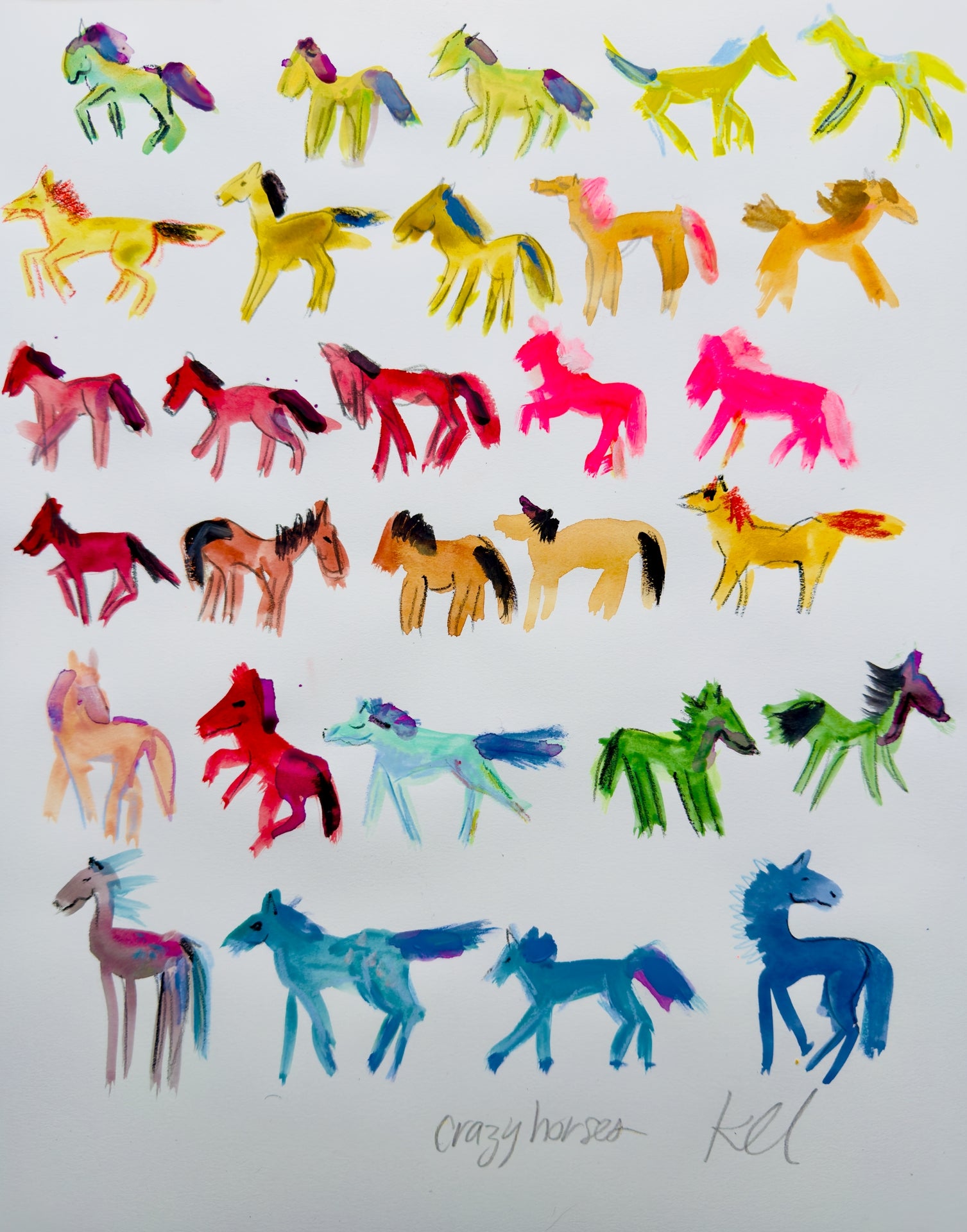 Crazy Horses Print