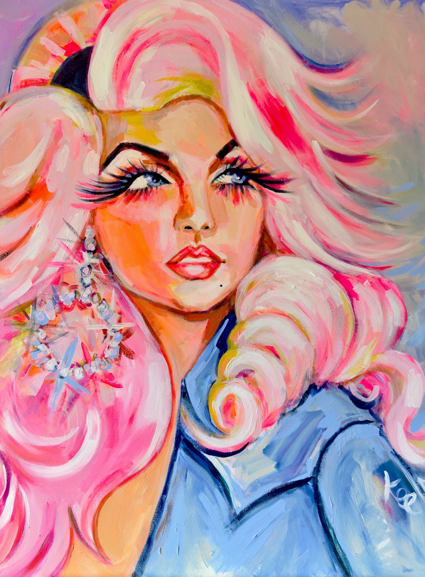 Pink Young Dolly Print