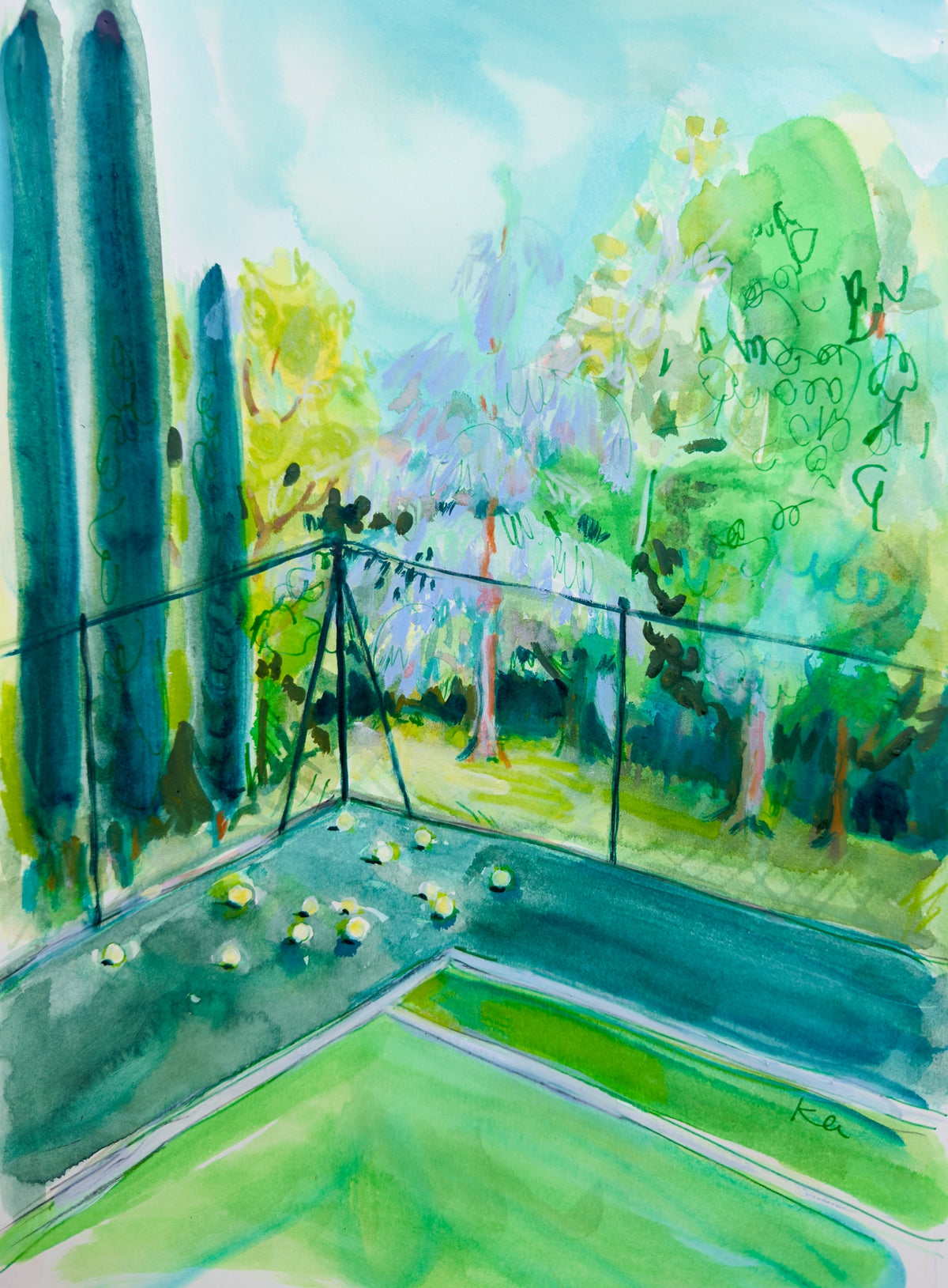 Afternoon Tennis Print