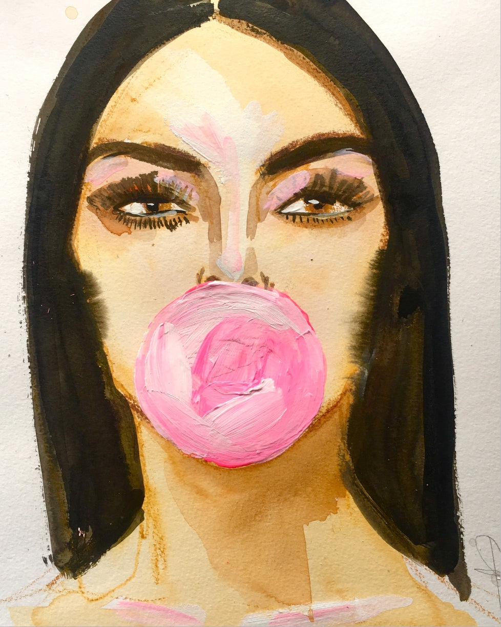 Kim K Bubble Print