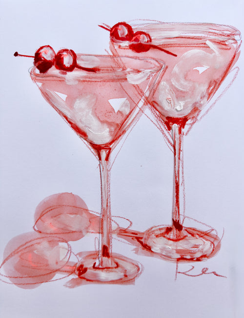 Red Martini Print