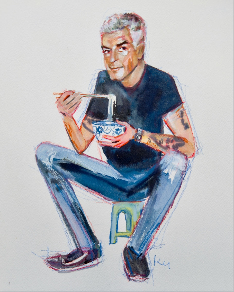 Bourdain Noodles Print