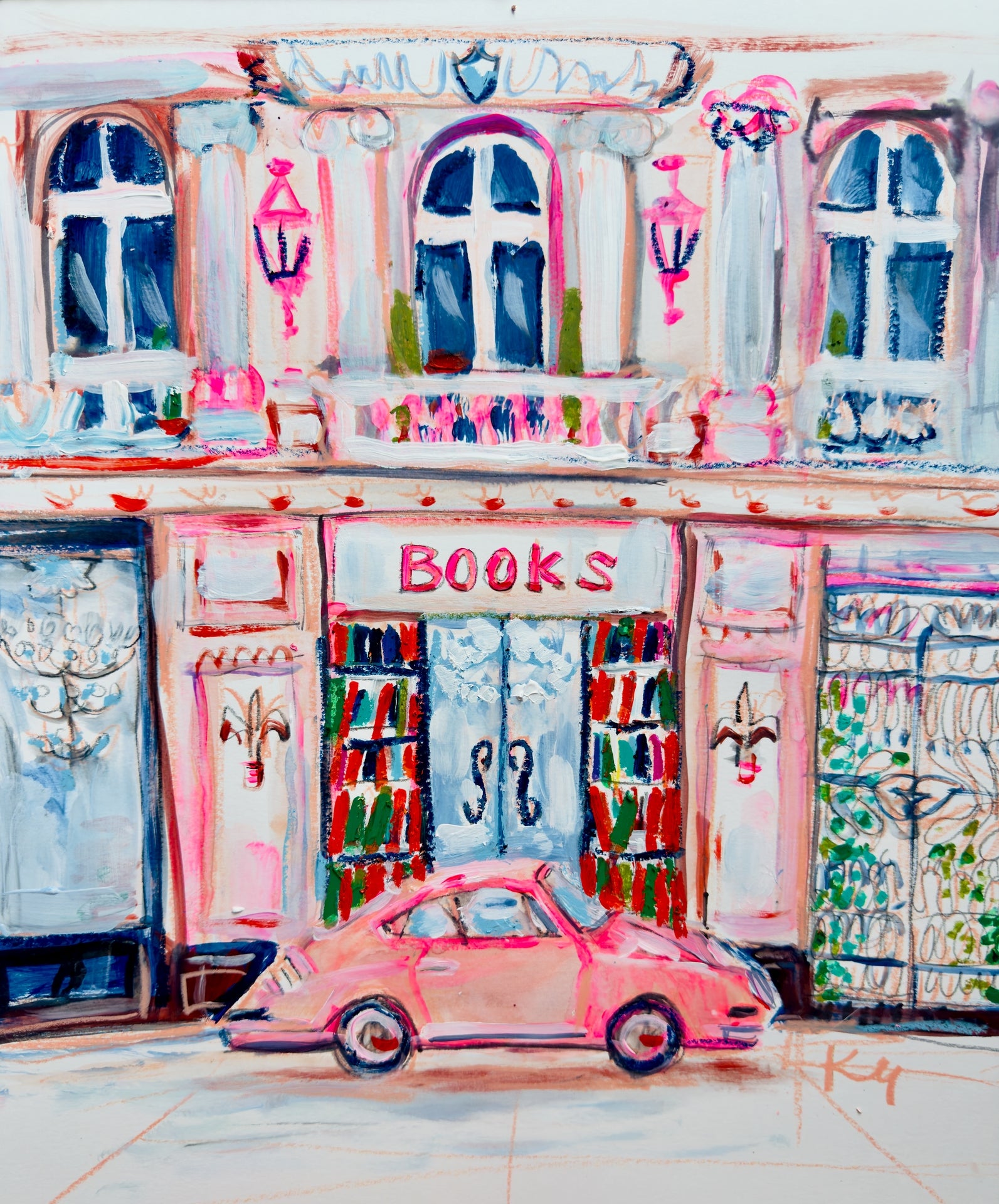 Pink Bookshop Print