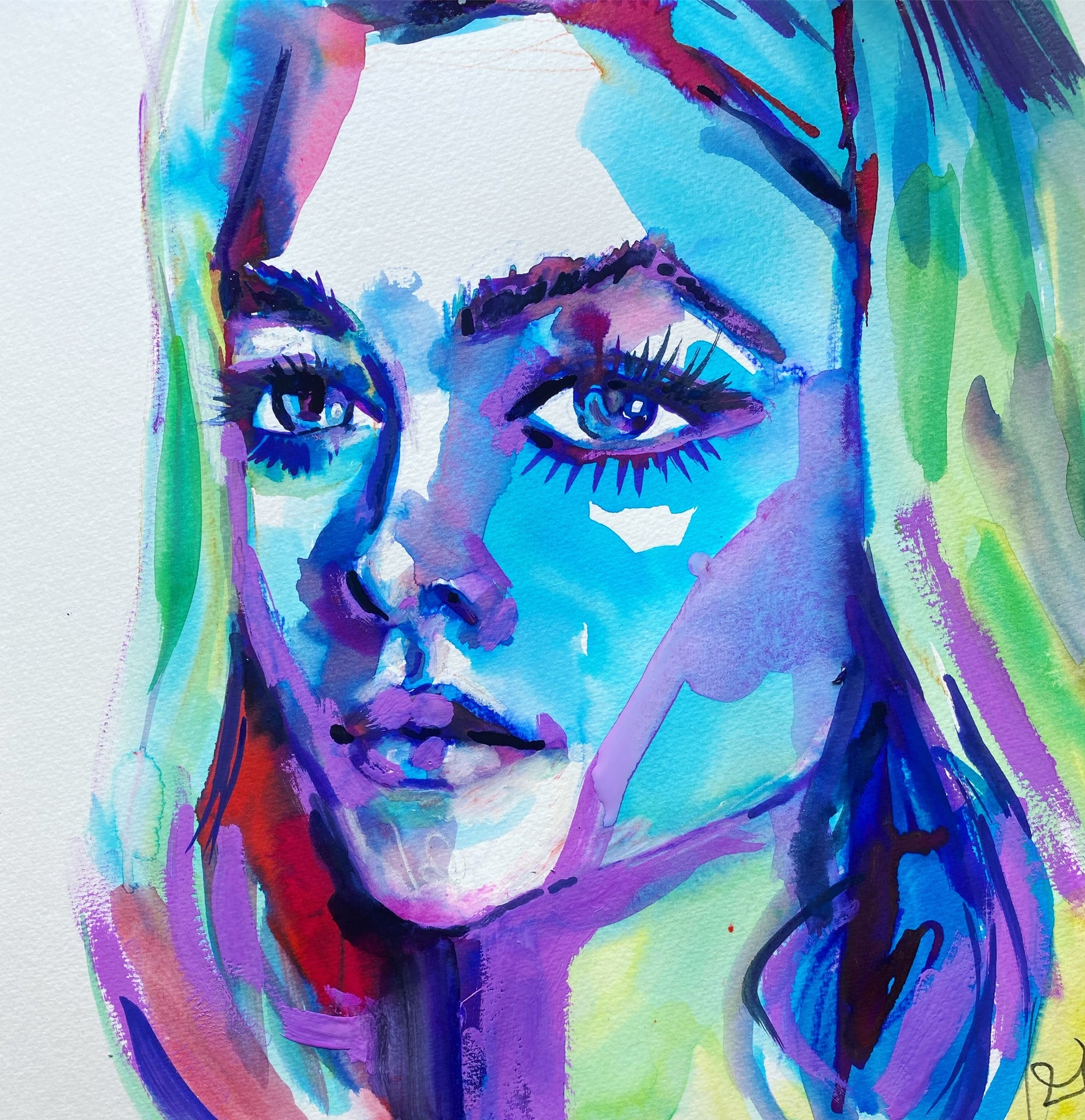 Blue Mood Print