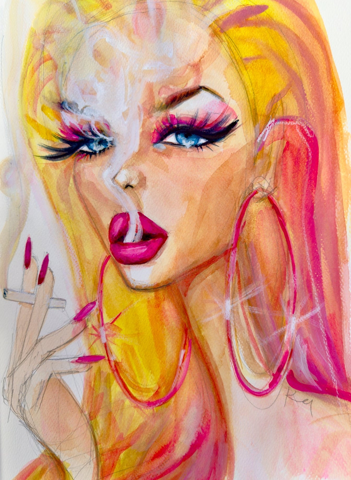 Smoke Break Barbie Print