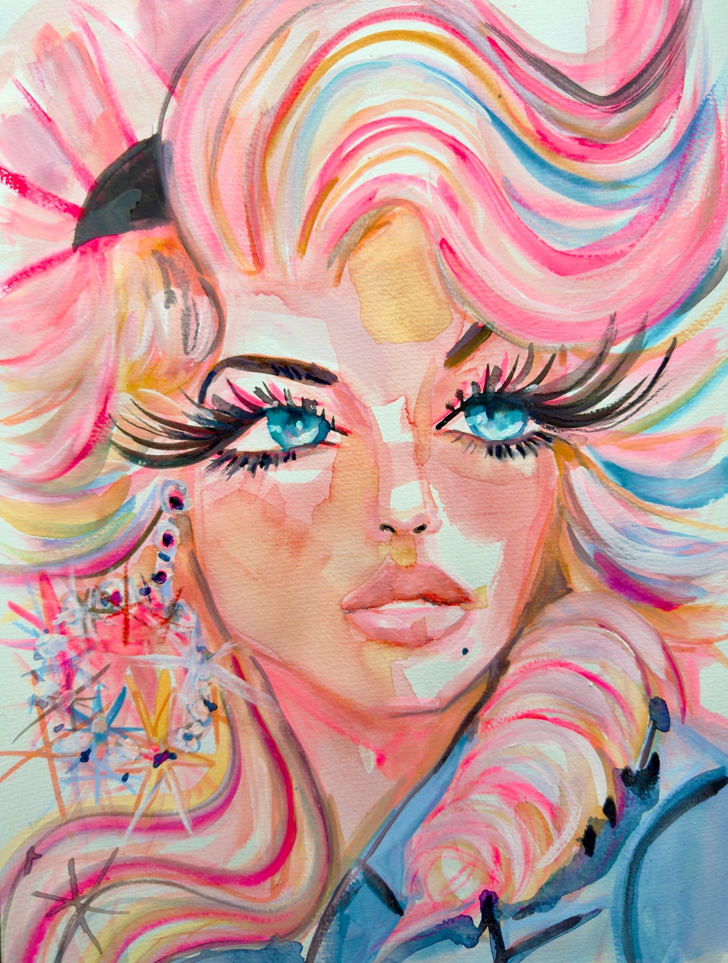 Young Dolly Sparkle Print