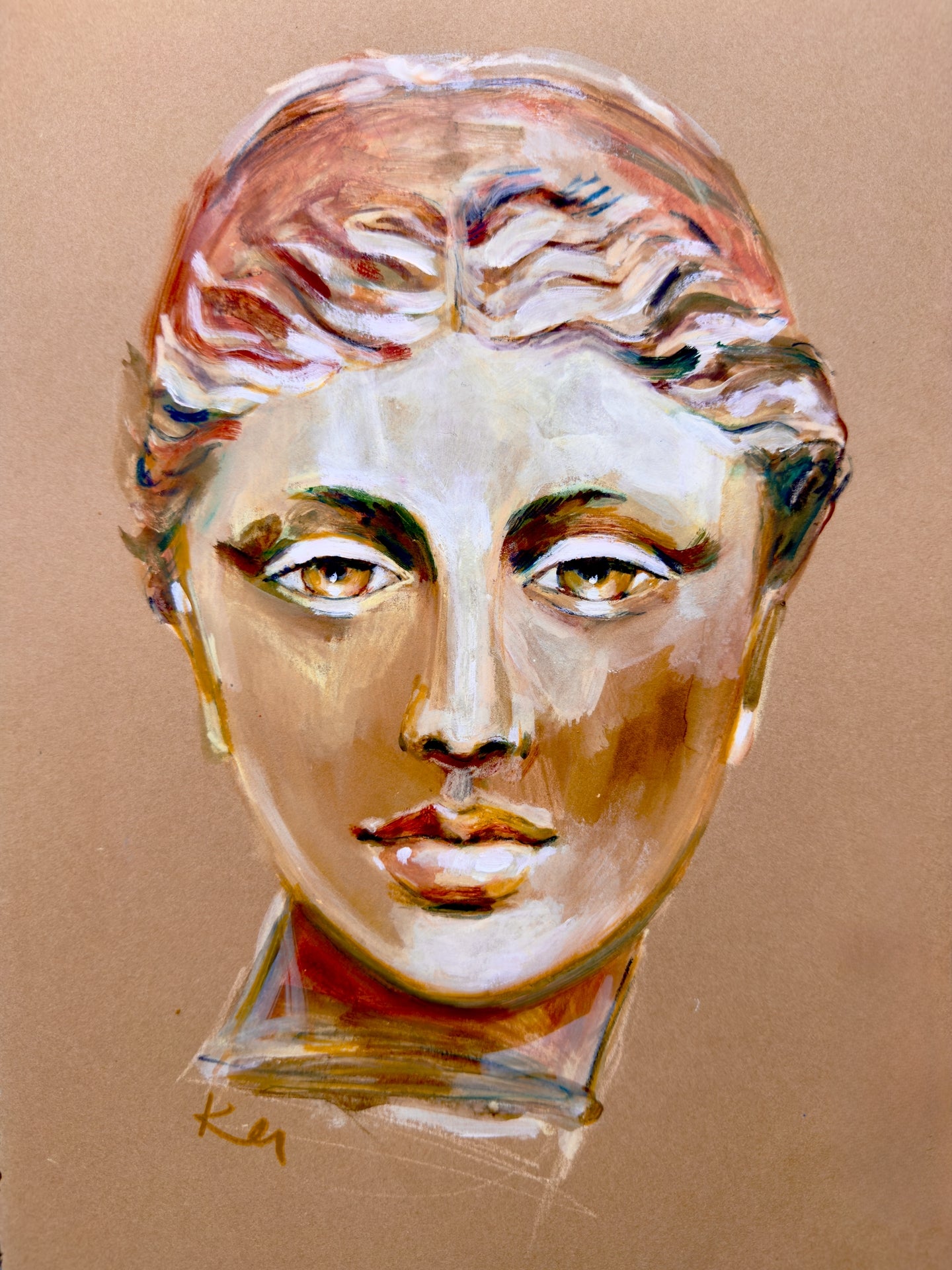 Goddess Statue Print