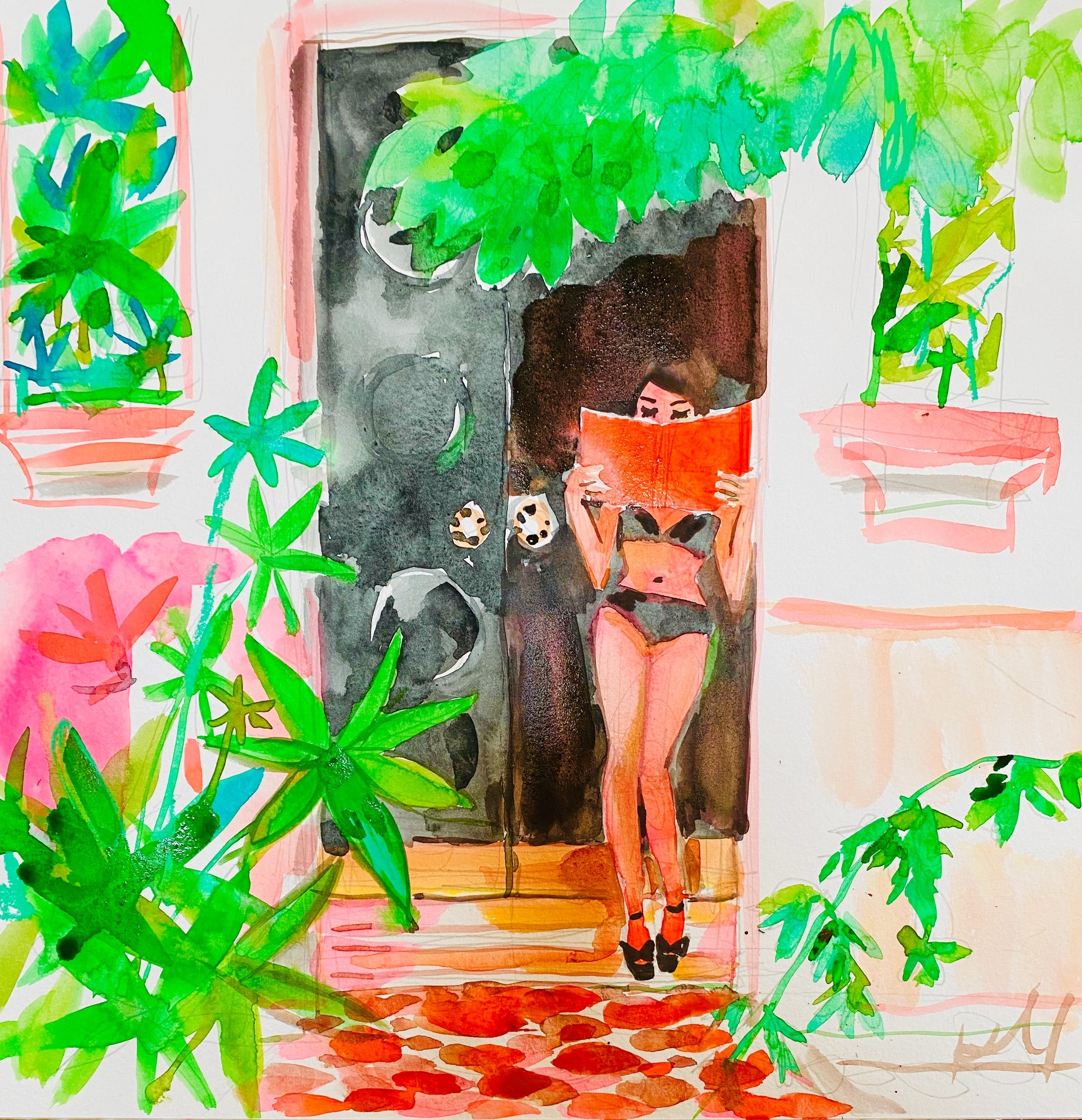 Bookworm Vacation Print