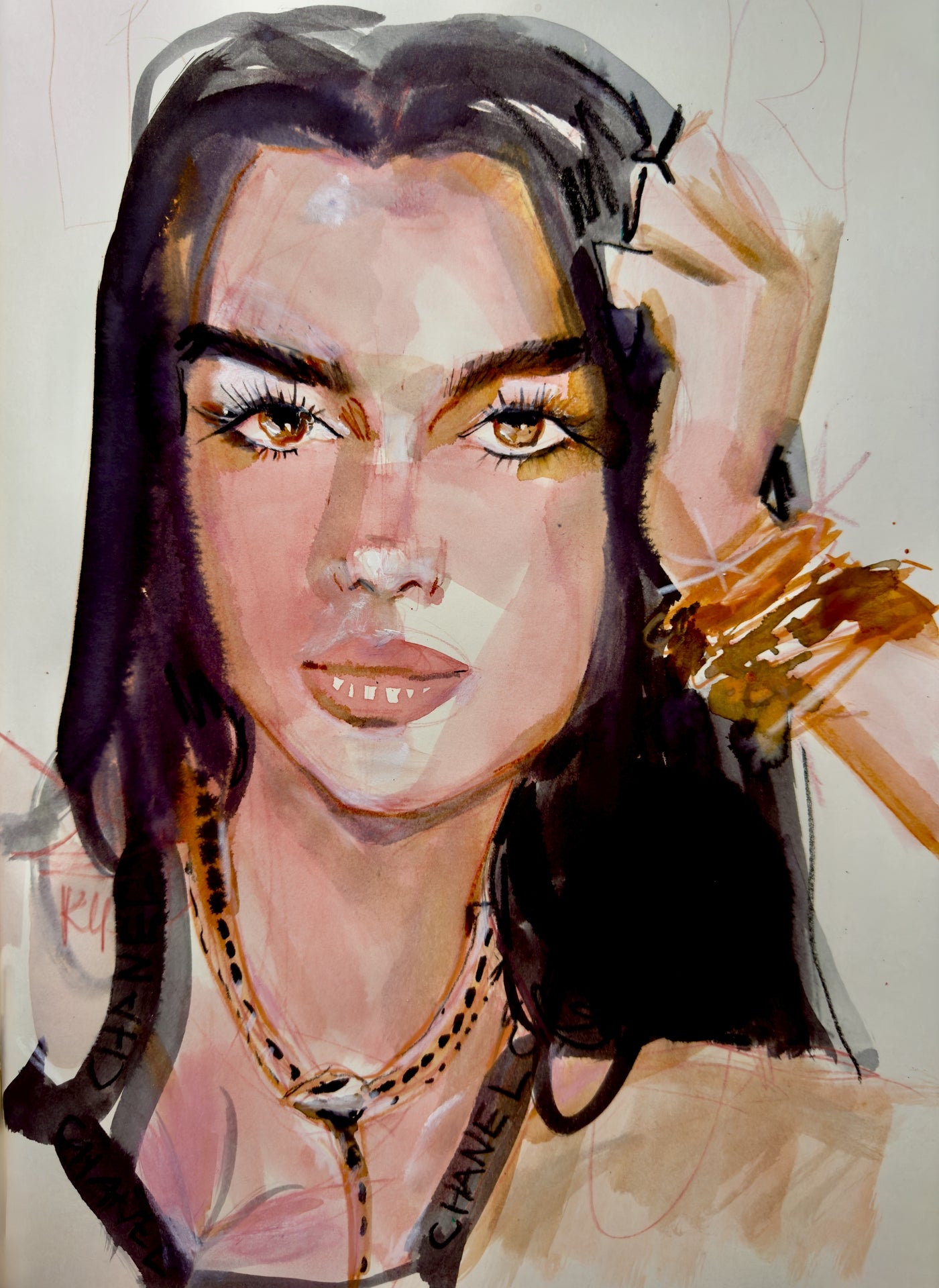 Dua Lipa Bazaar Print