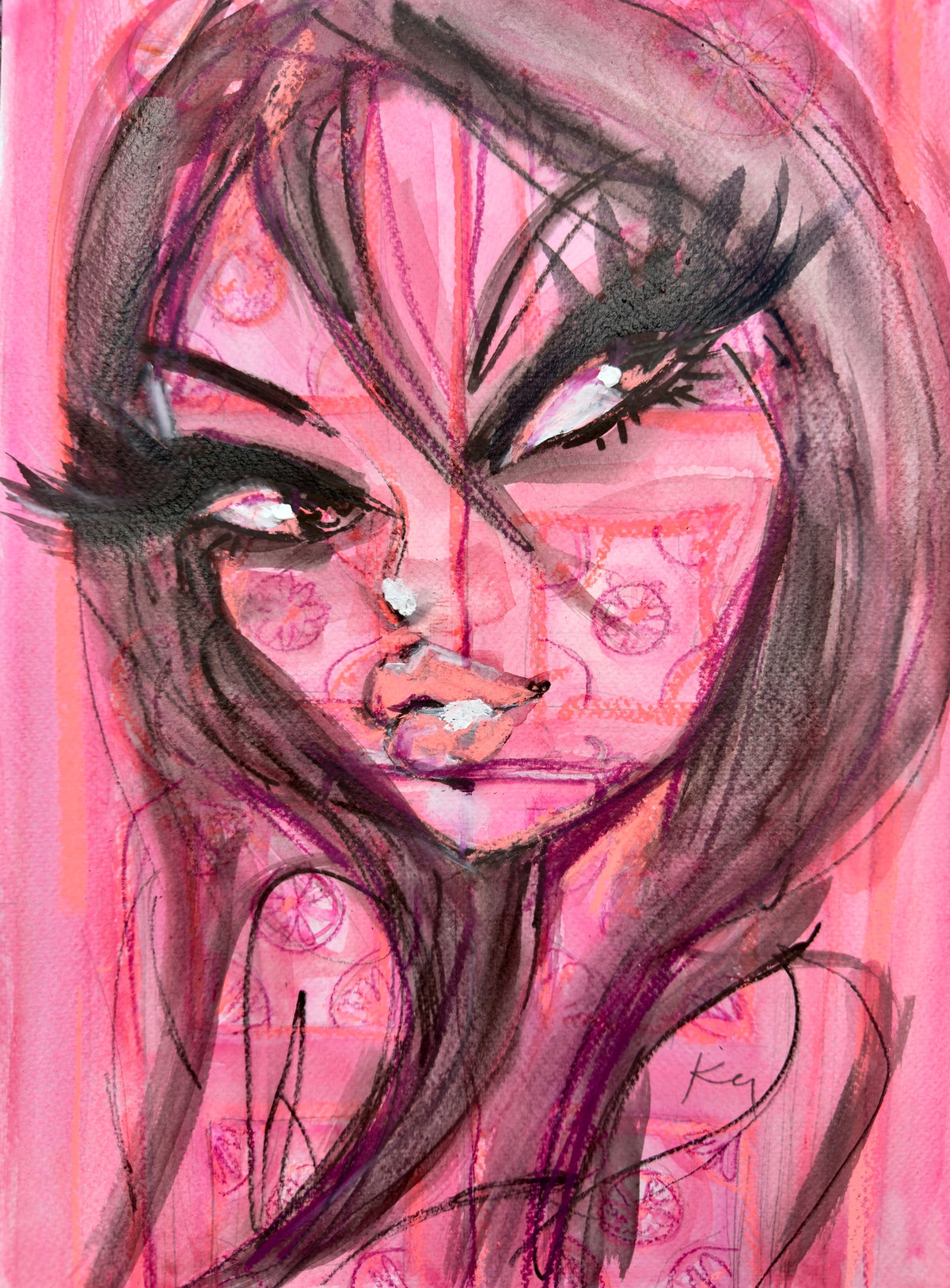 Pink Doorway Print