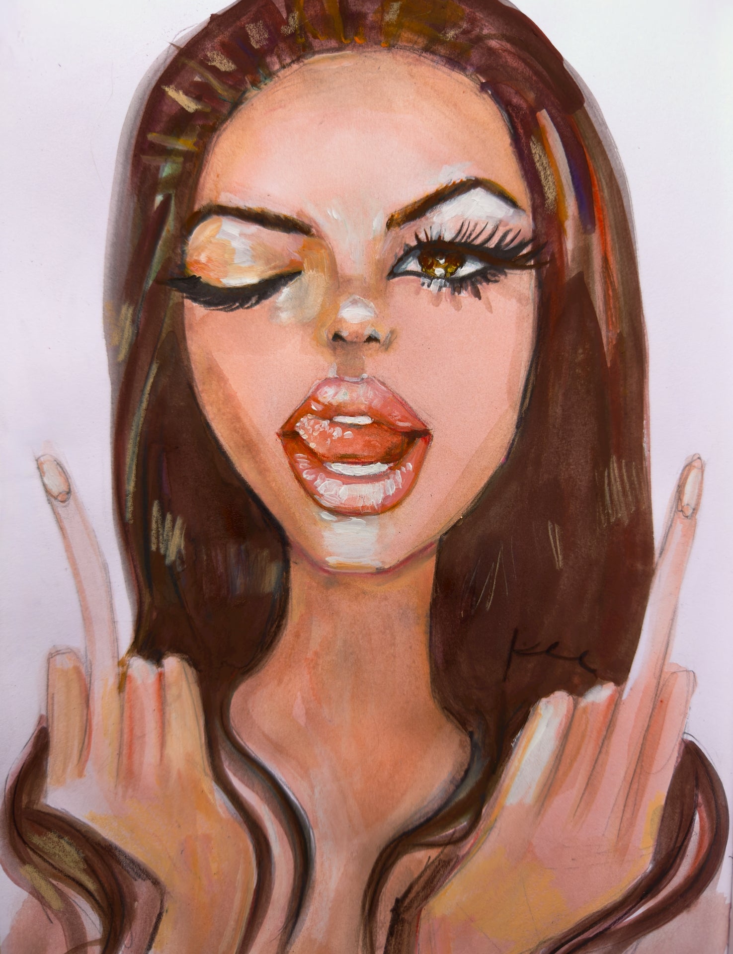 Over it Girl Print