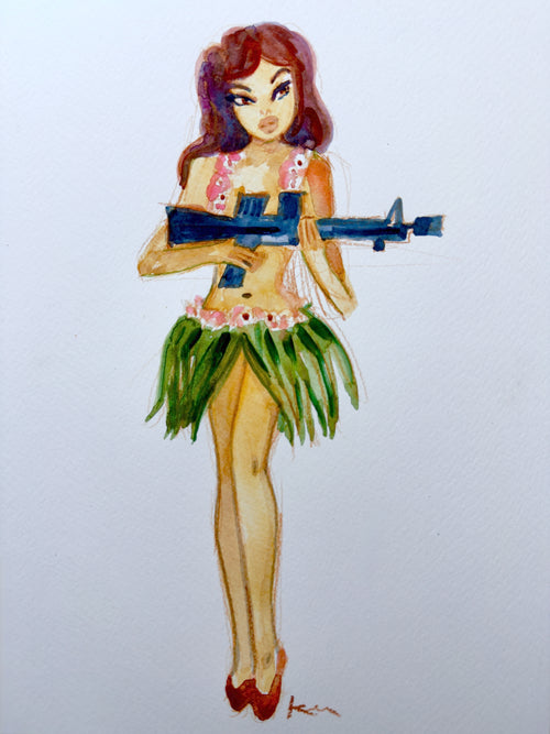 Hula Babe Print
