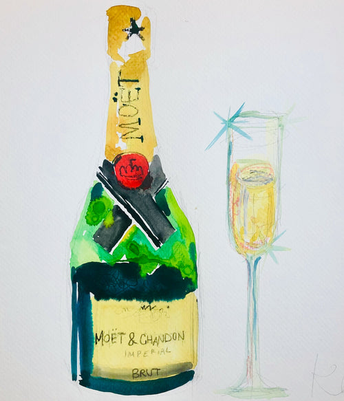 Champagne for One Print