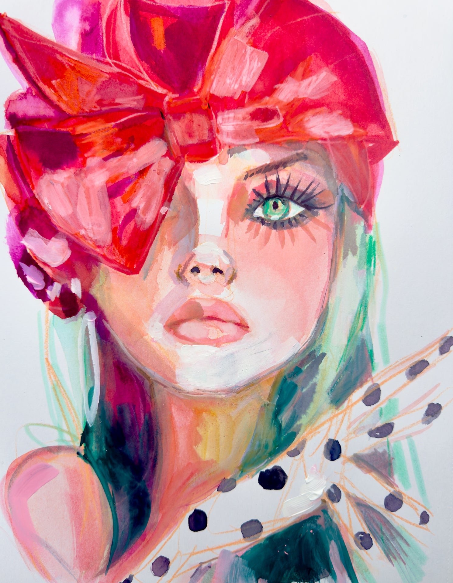 Polka Dot Gloves Print