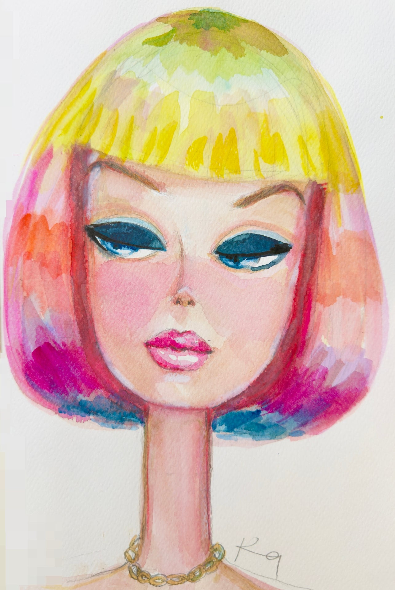 Rainbow Glance Barbie print