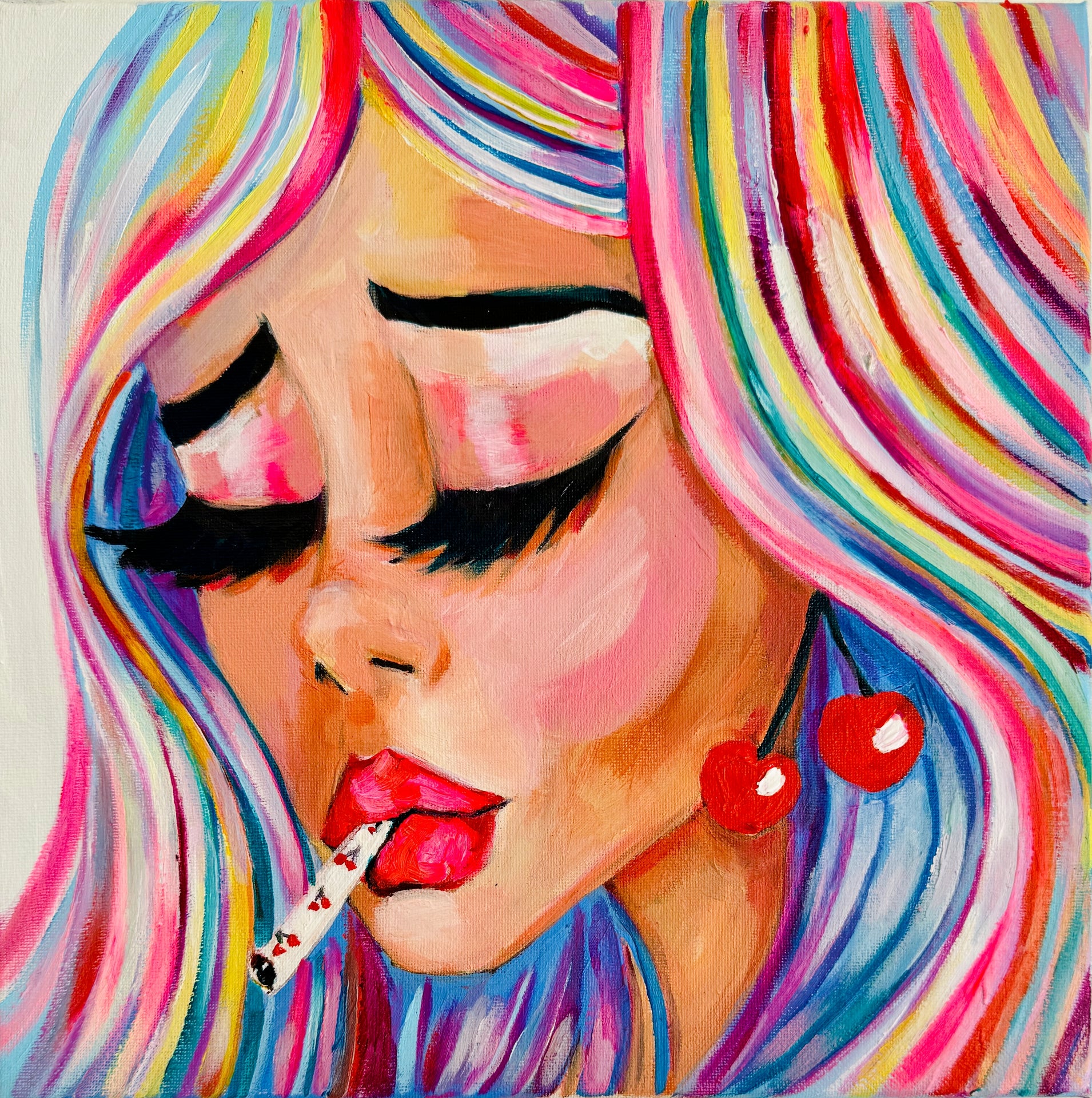 Rainbow Smoke Print