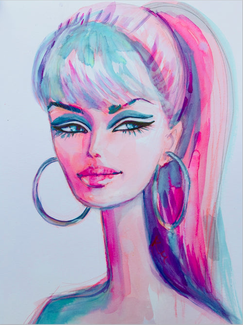 Squint Barbie Print