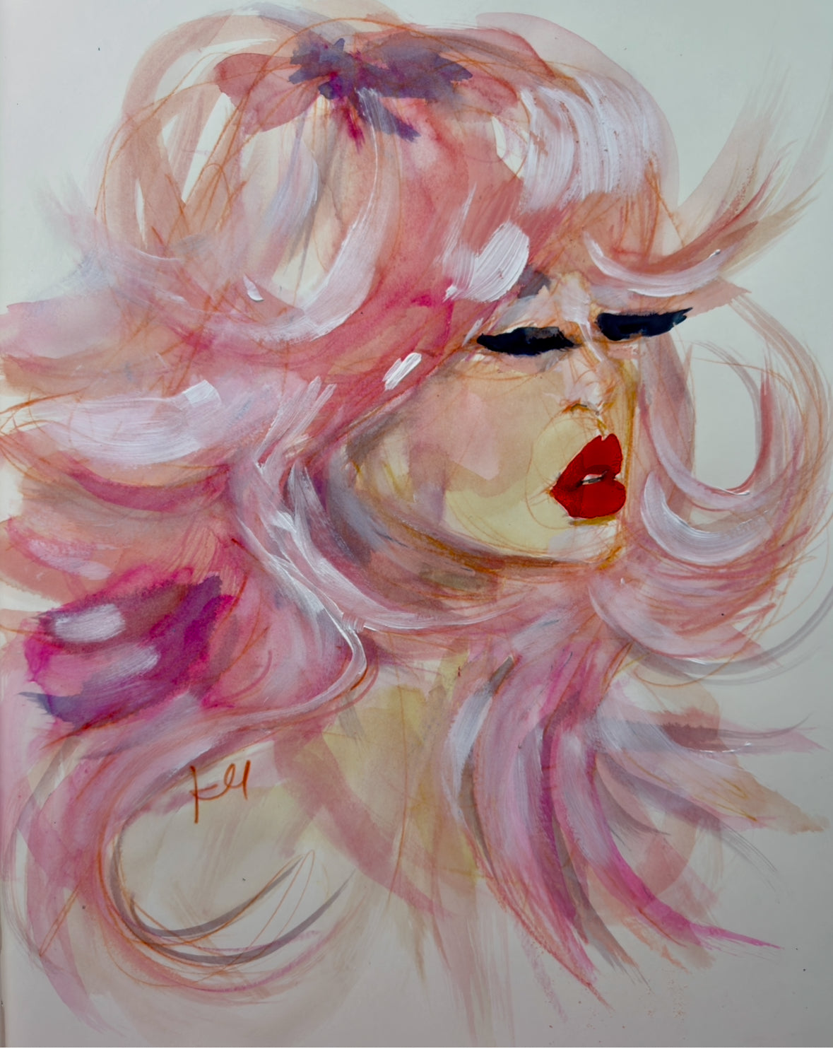 Pink hair sway original