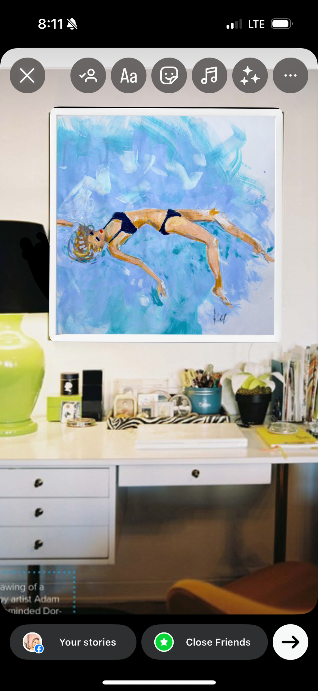 Joni Swimming Print