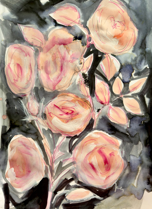 Weeping Roses Print