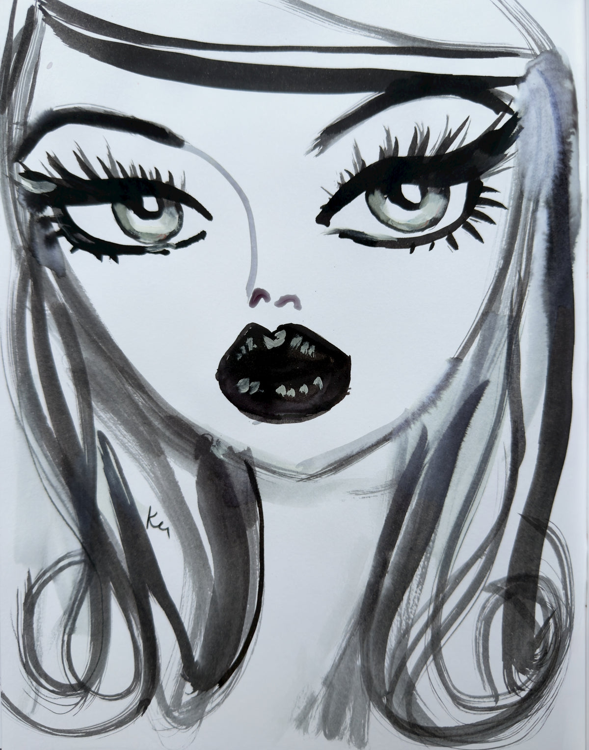 BW Babe Print