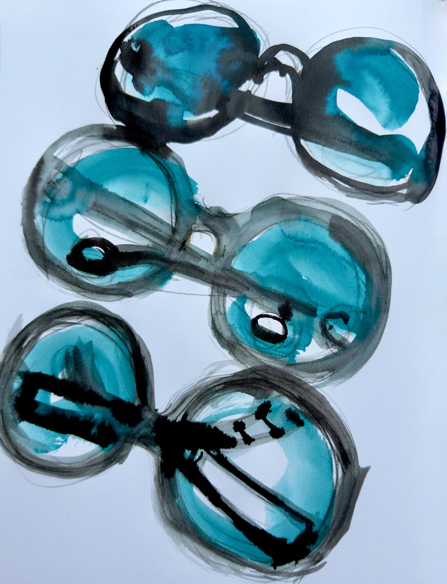 Black Round Shades Print