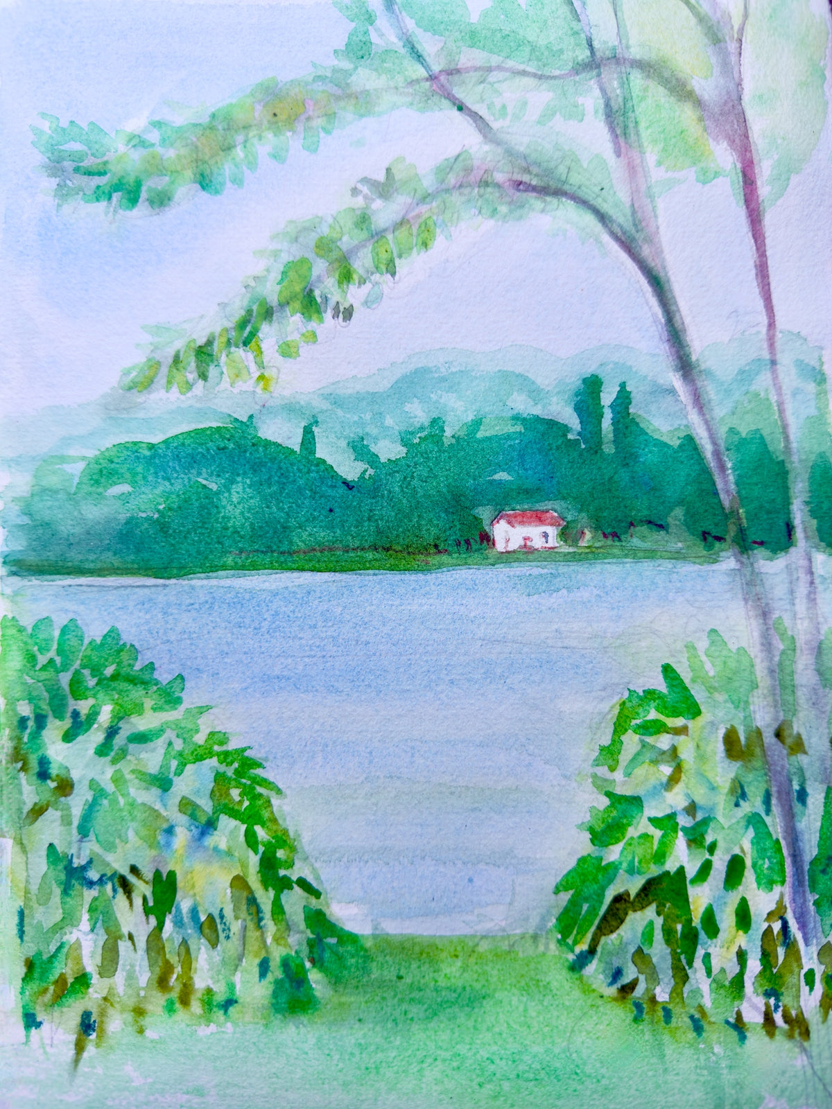 Dreamy Lake House Print