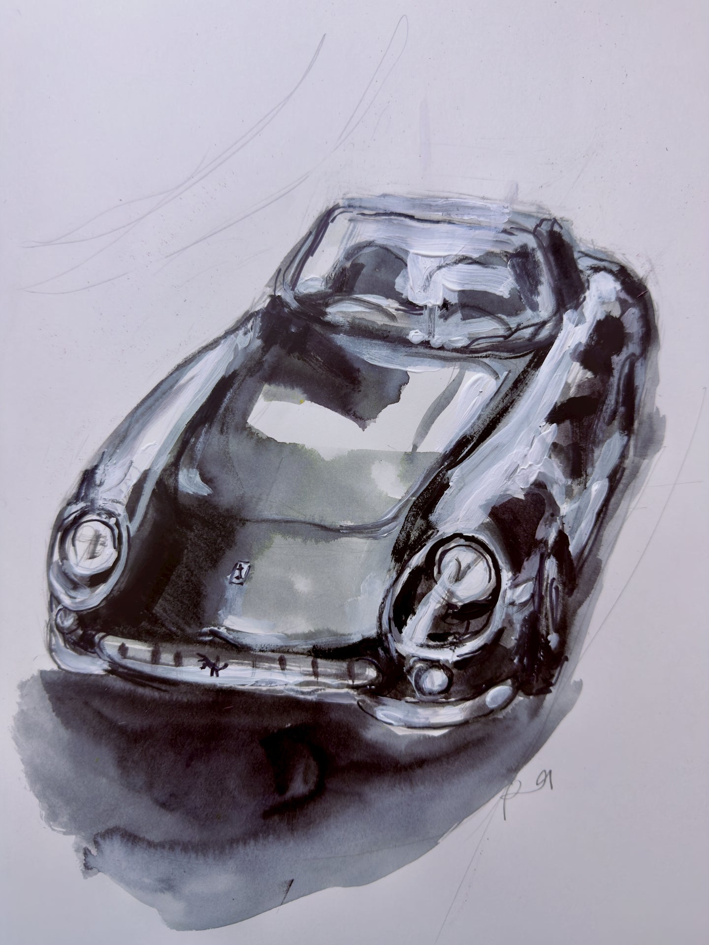 Black Car Print