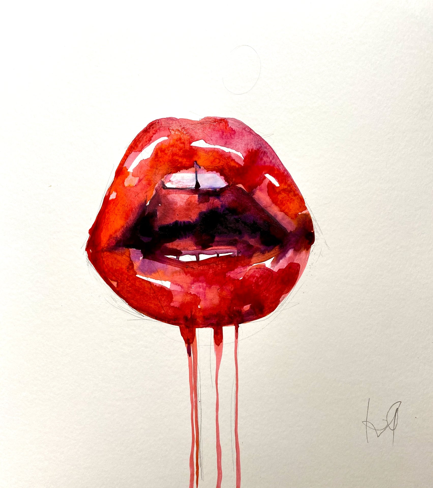 Lip Drip Print