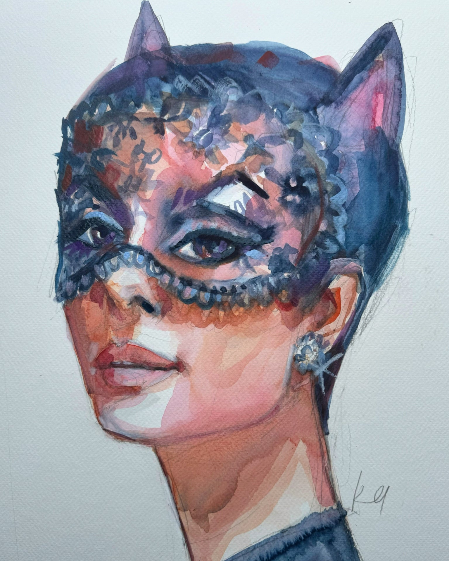 Audrey Cat Print