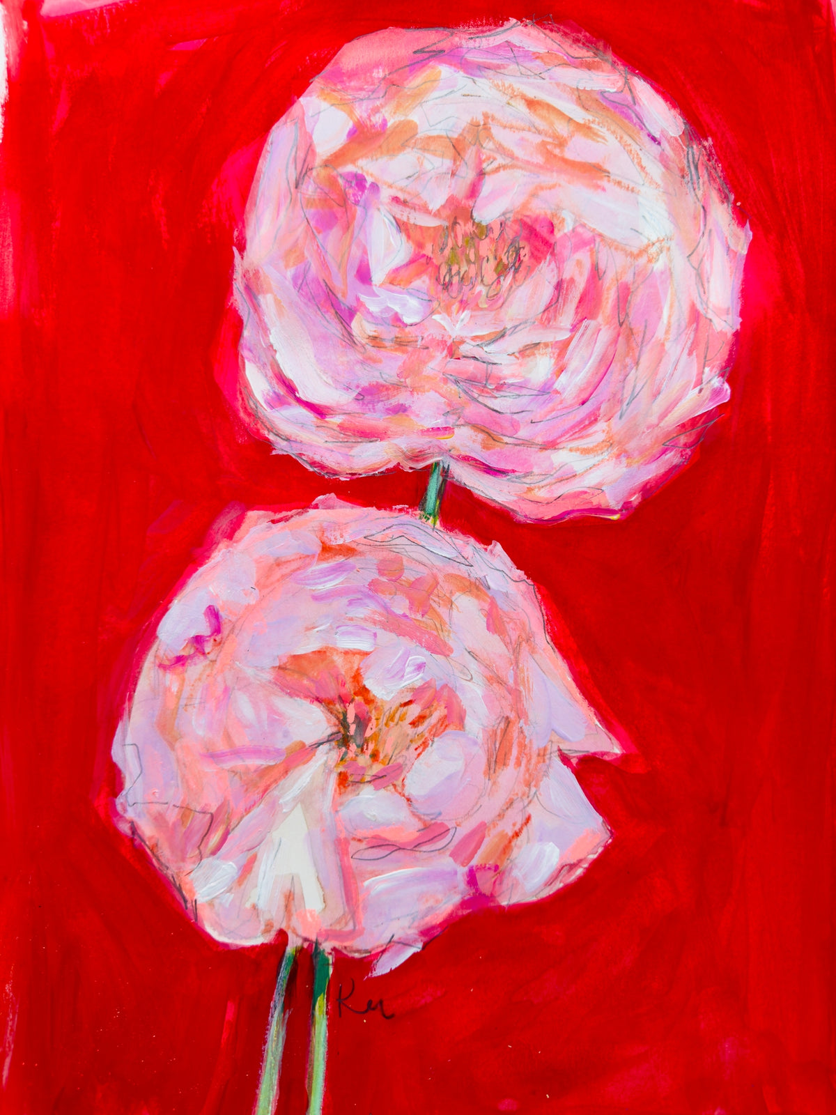 Vivid Peonies Print