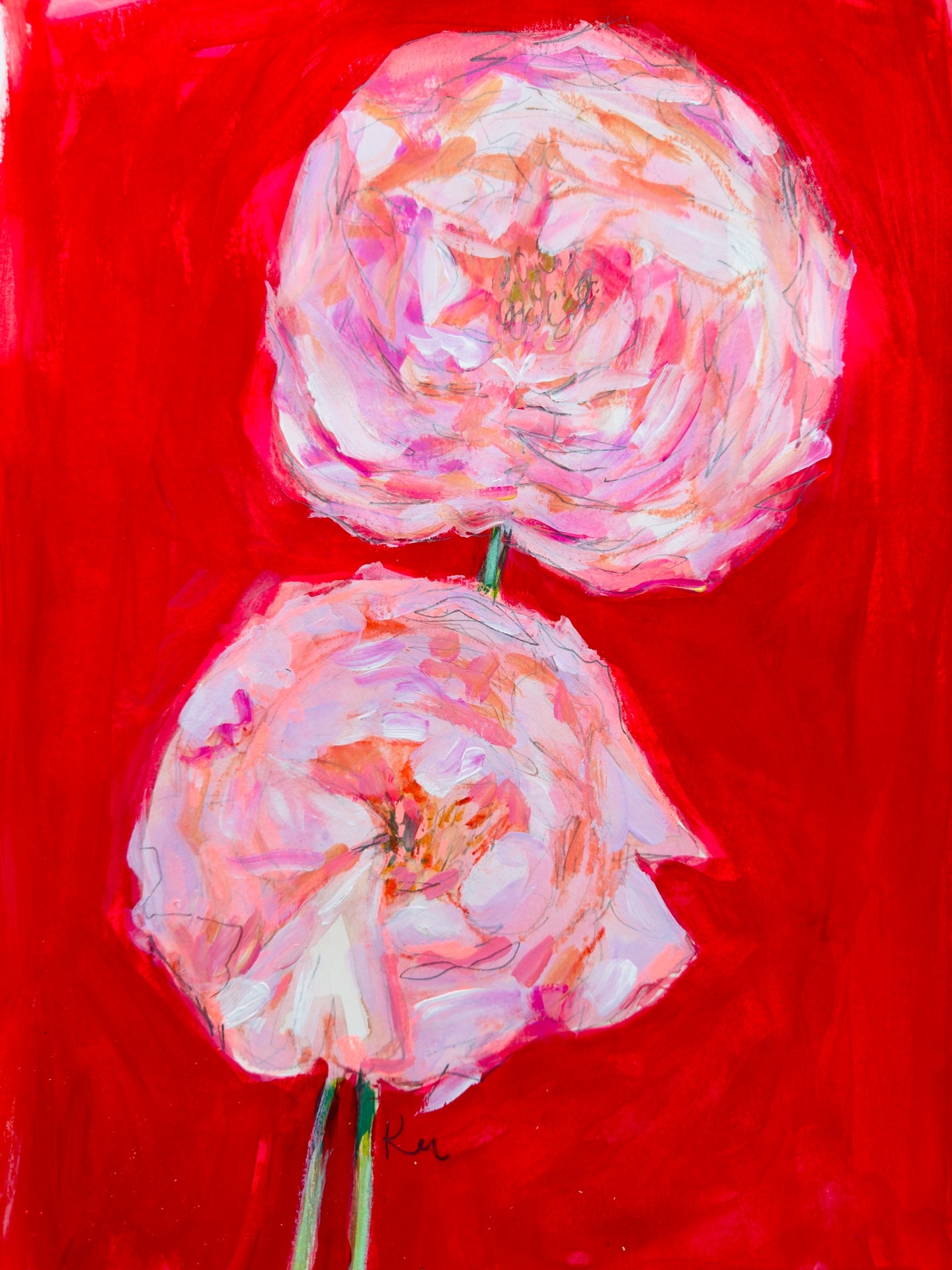 Vivid Peonies Print
