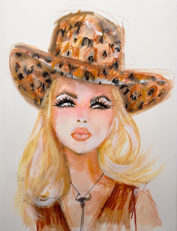 Leopard Cowboy Hat Print
