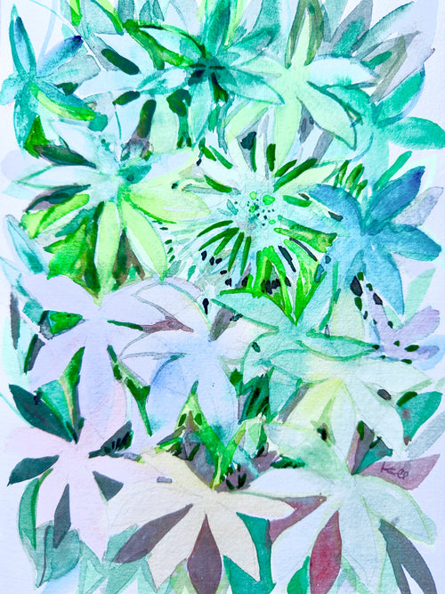 Green Leafs Print