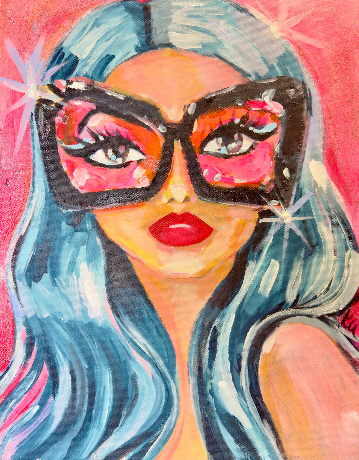 Glam Sparkle Glasses Print