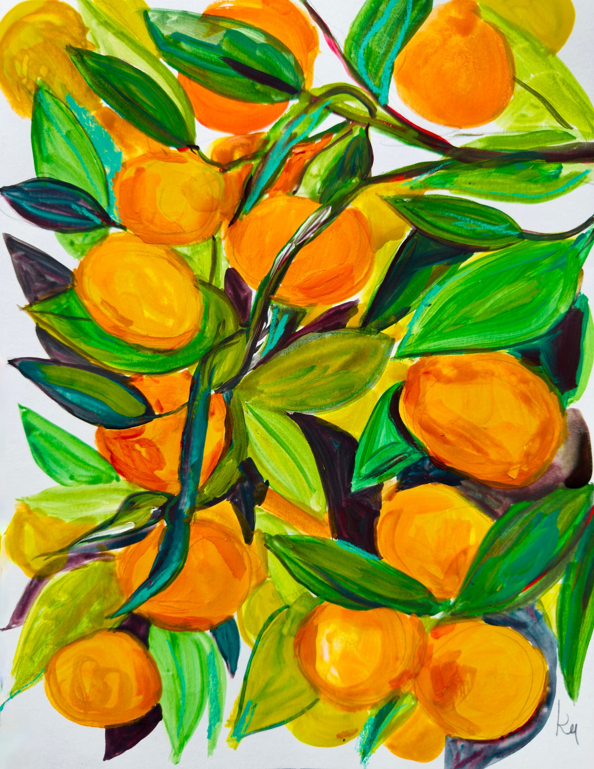 Vibrant Oranges Print